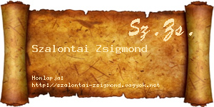 Szalontai Zsigmond névjegykártya